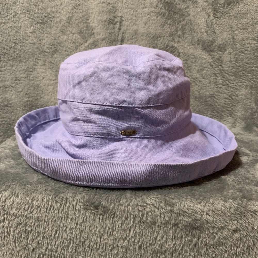Scala Collezione Lavender Cotton Canvas Bucket Hat Sun Hat Women Adjustable Boho